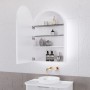 London Matte White Arch LED Shaving Cabinet 600 * 870